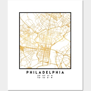 PHILADELPHIA PENNSYLVANIA CITY STREET MAP ART Posters and Art